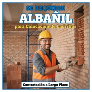 Se Requiere Albañil para Colocación de Ladrillos