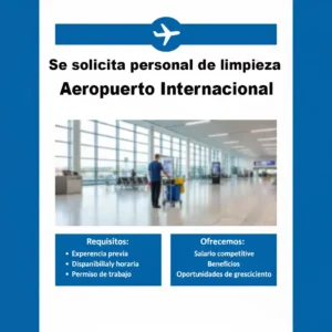 Se solicita personal de limpieza Aeropuerto Internacional: Oportunidades y Claves