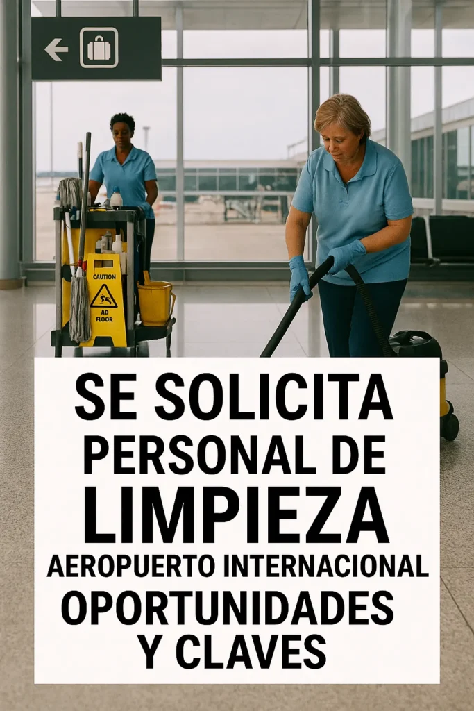 Se solicita personal de limpieza Aeropuerto Internacional: Oportunidades y Claves