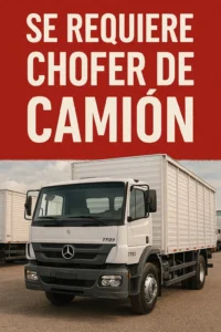 Se requiere chofer de camión: El perfil experto que define la eficiencia logística